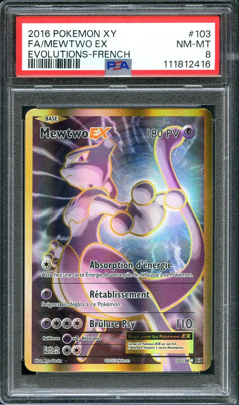 PSA 8 Mewtwo Ex Gold
