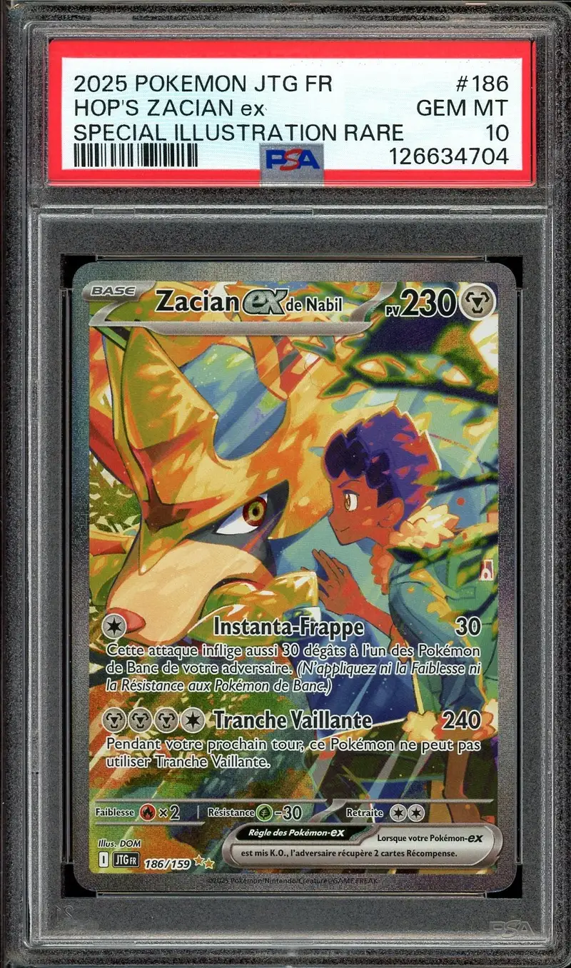 PSA 10 Zacian Ex de Nabil