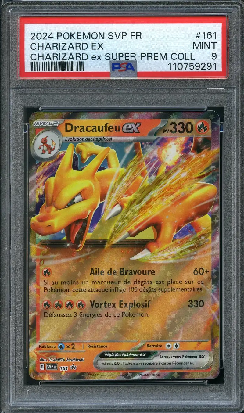 PSA 9 Dracaufeu Ex