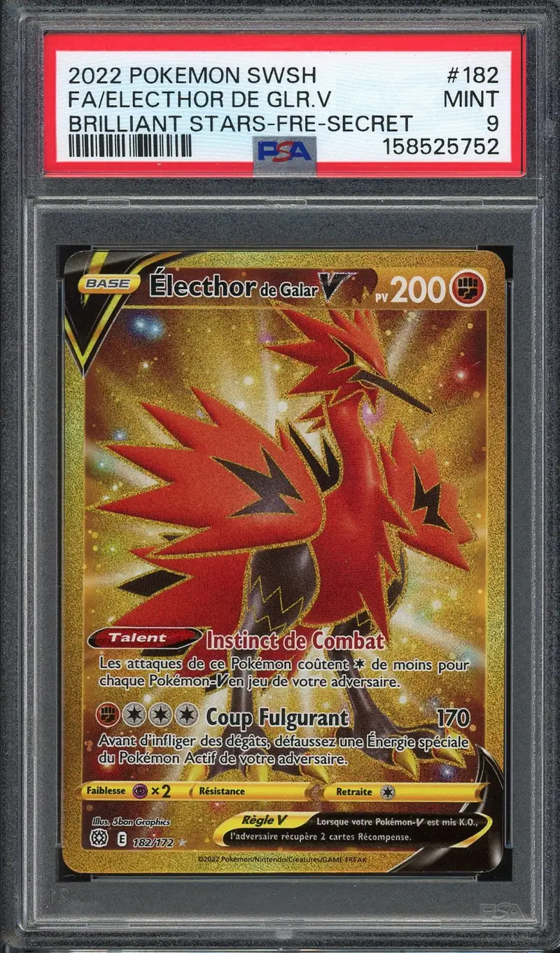 PSA 9 Electhor de Galar V Gold