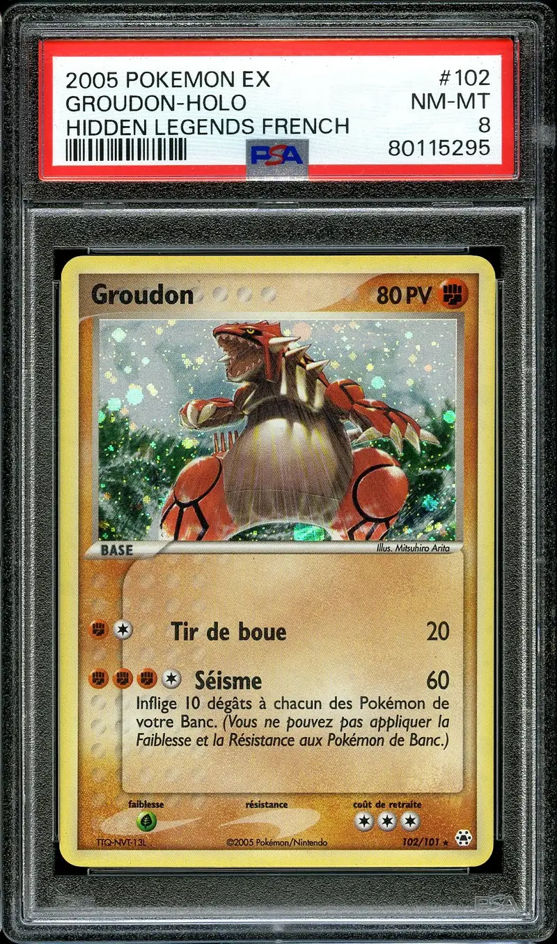 PSA 8 Groudon Holo
