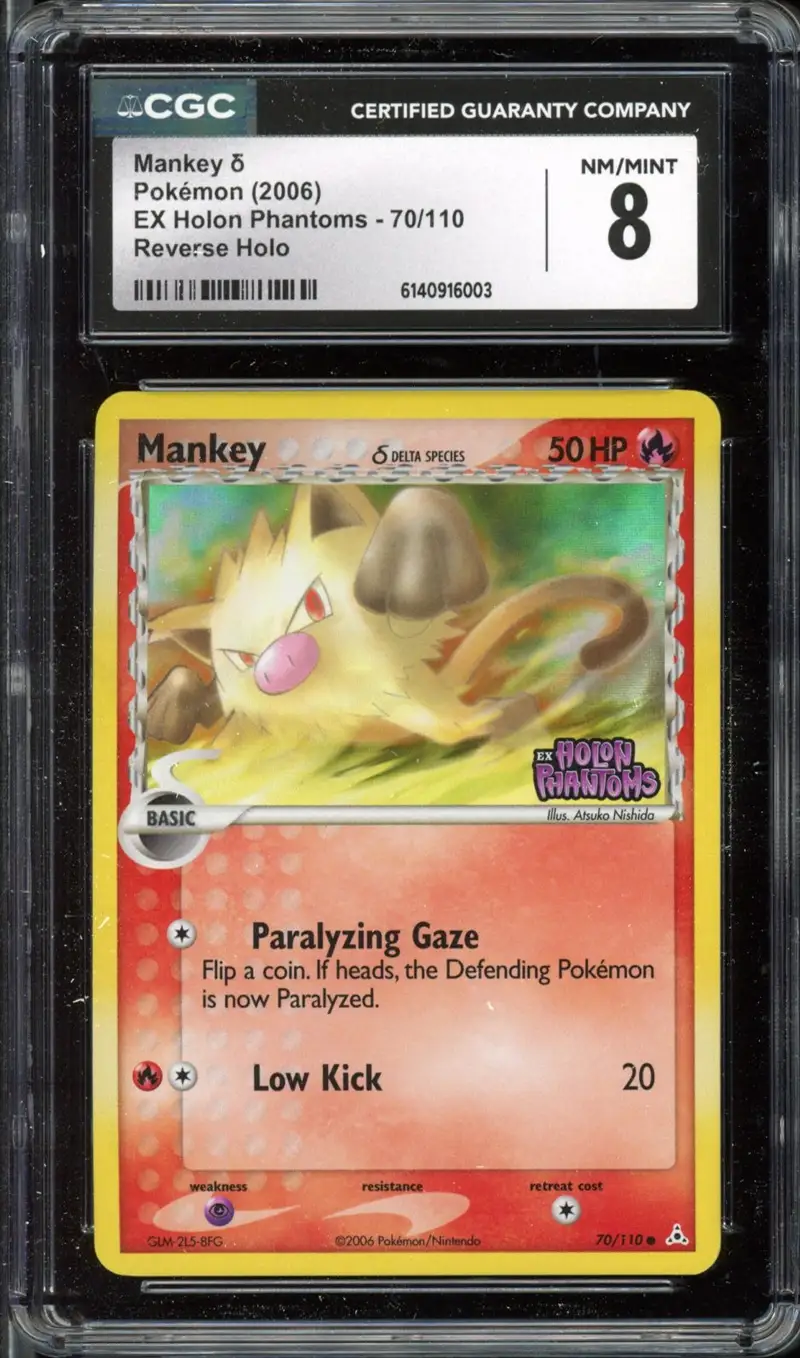 CGC 8 Mankey  Reverse