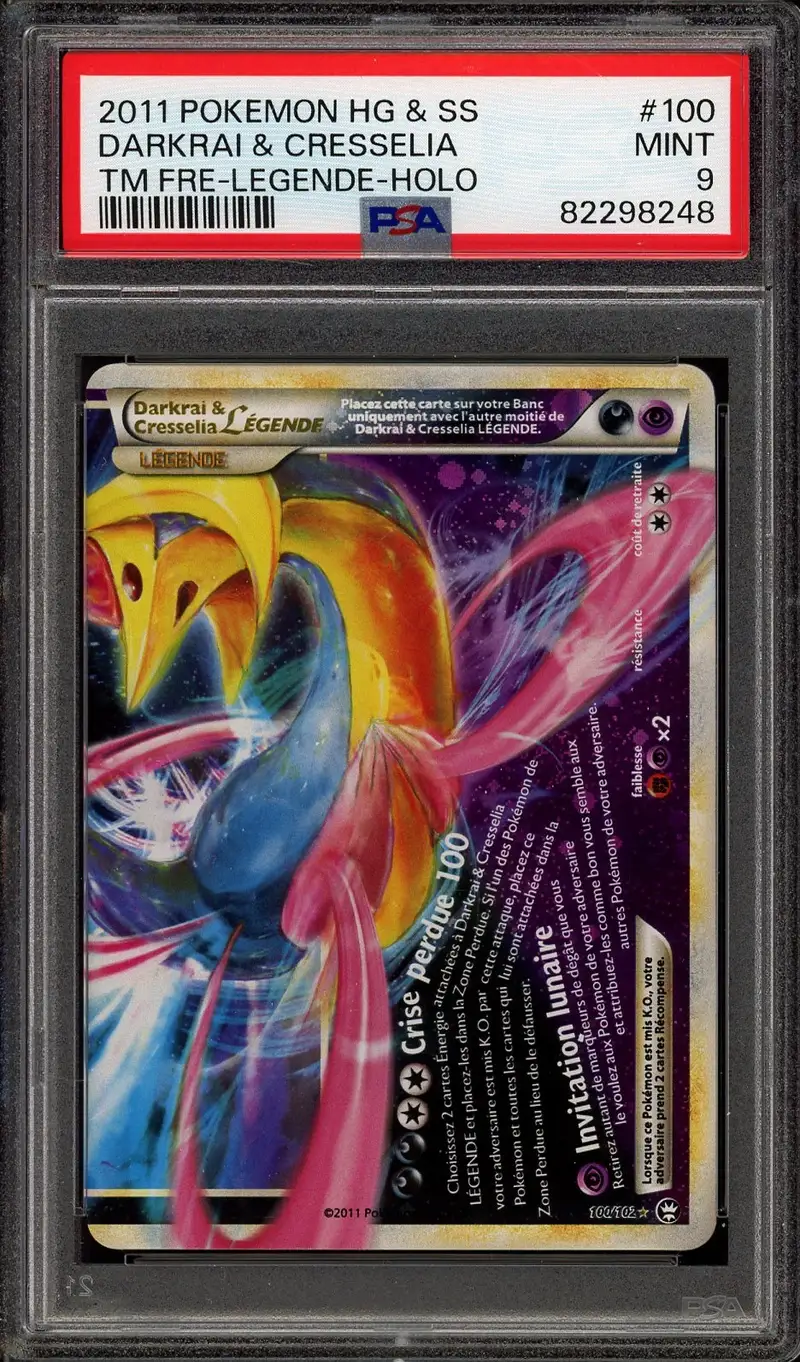 PSA 9 Darkrai & Cresselia Légende