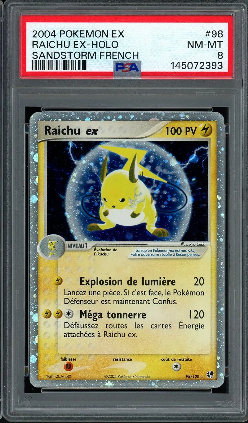 PSA 8 Raichu Ex