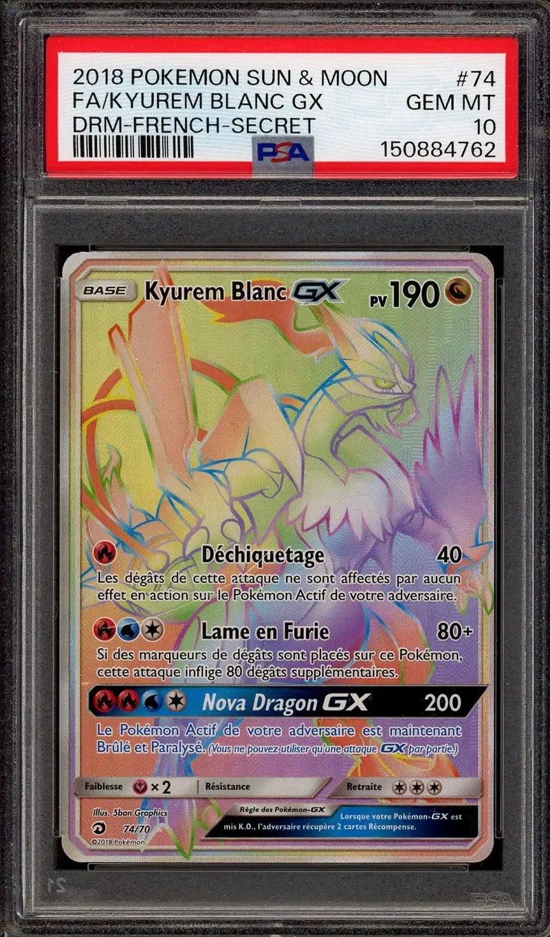 PSA 10 Kyurem Blanc Gx Rainbow