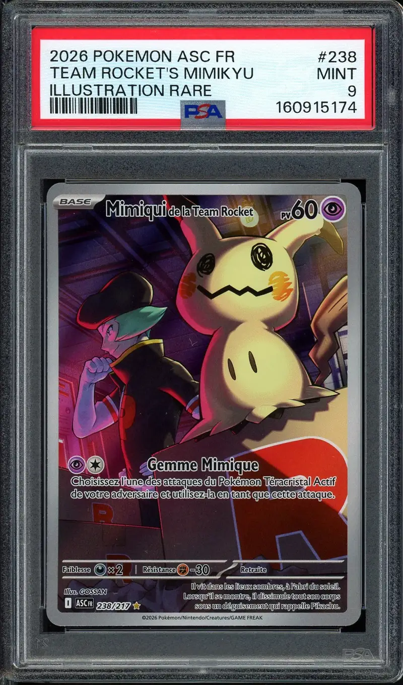 PSA 9 Mimiqui de la Team Rocket