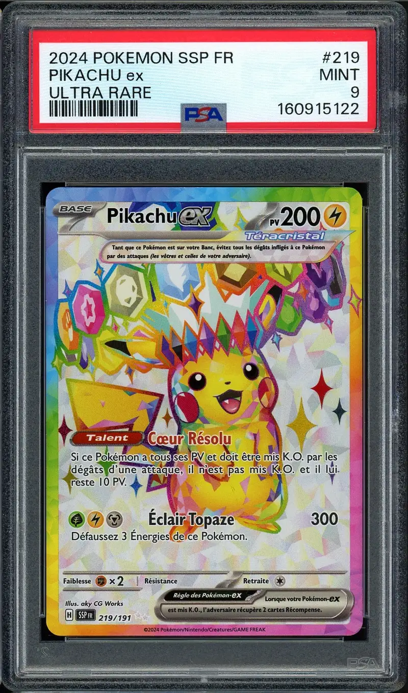 PSA 9 Pikachu Ex