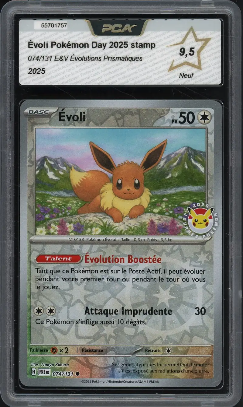 PCA 9.5 Evoli Reverse Pokemon Day Stamp