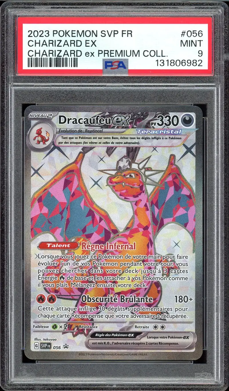 PSA 9 Dracaufeu Ex