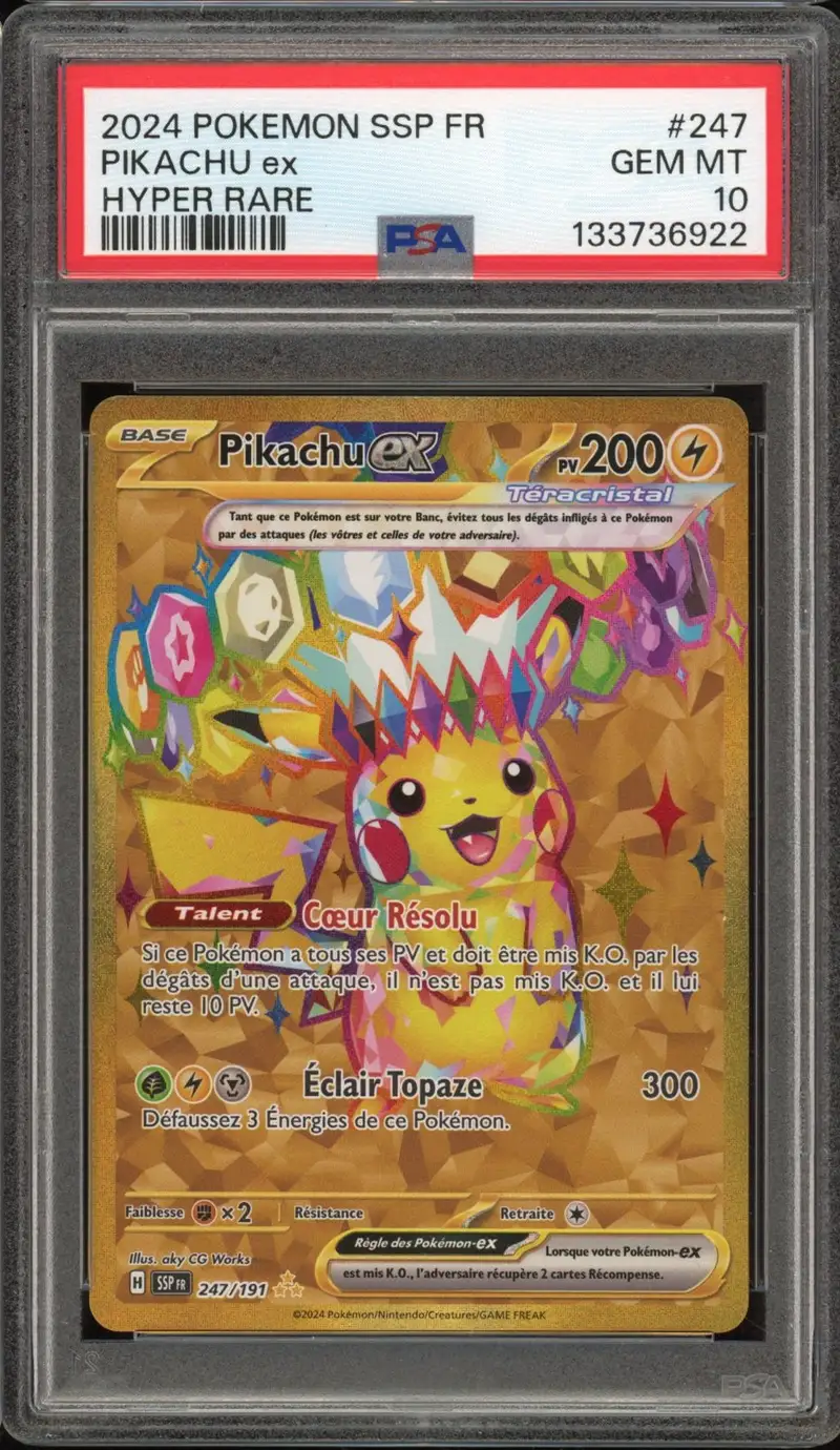 PSA 10 Pikachu Ex Gold