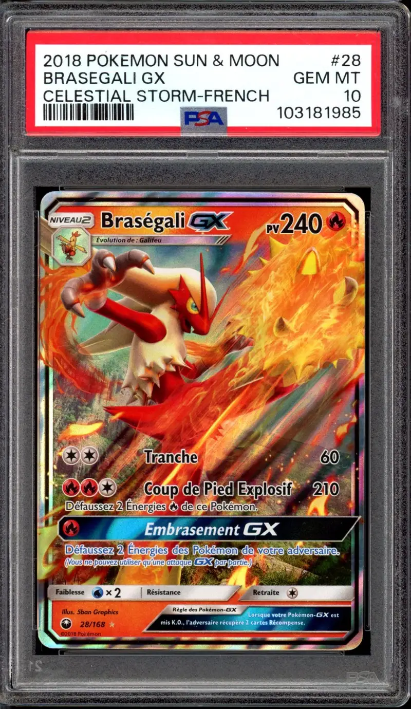 PSA 10 Braségali Gx