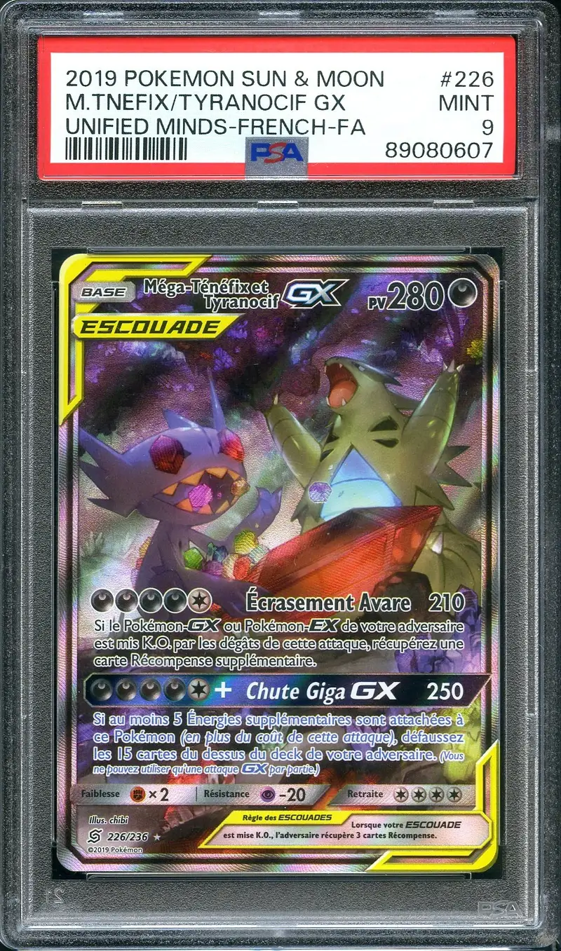 PSA 9 Méga-Ténéfix et Tyranocif Gx