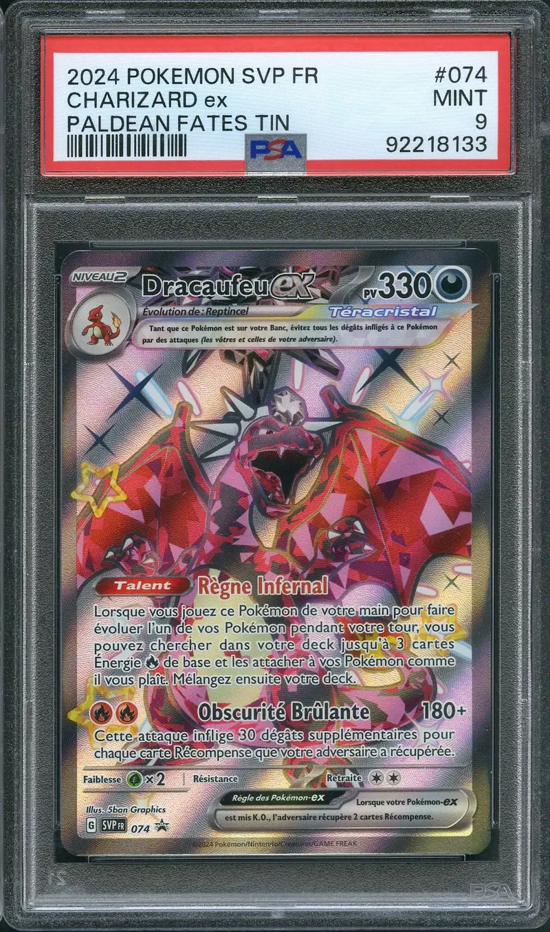 PSA 9 Dracaufeu Ex