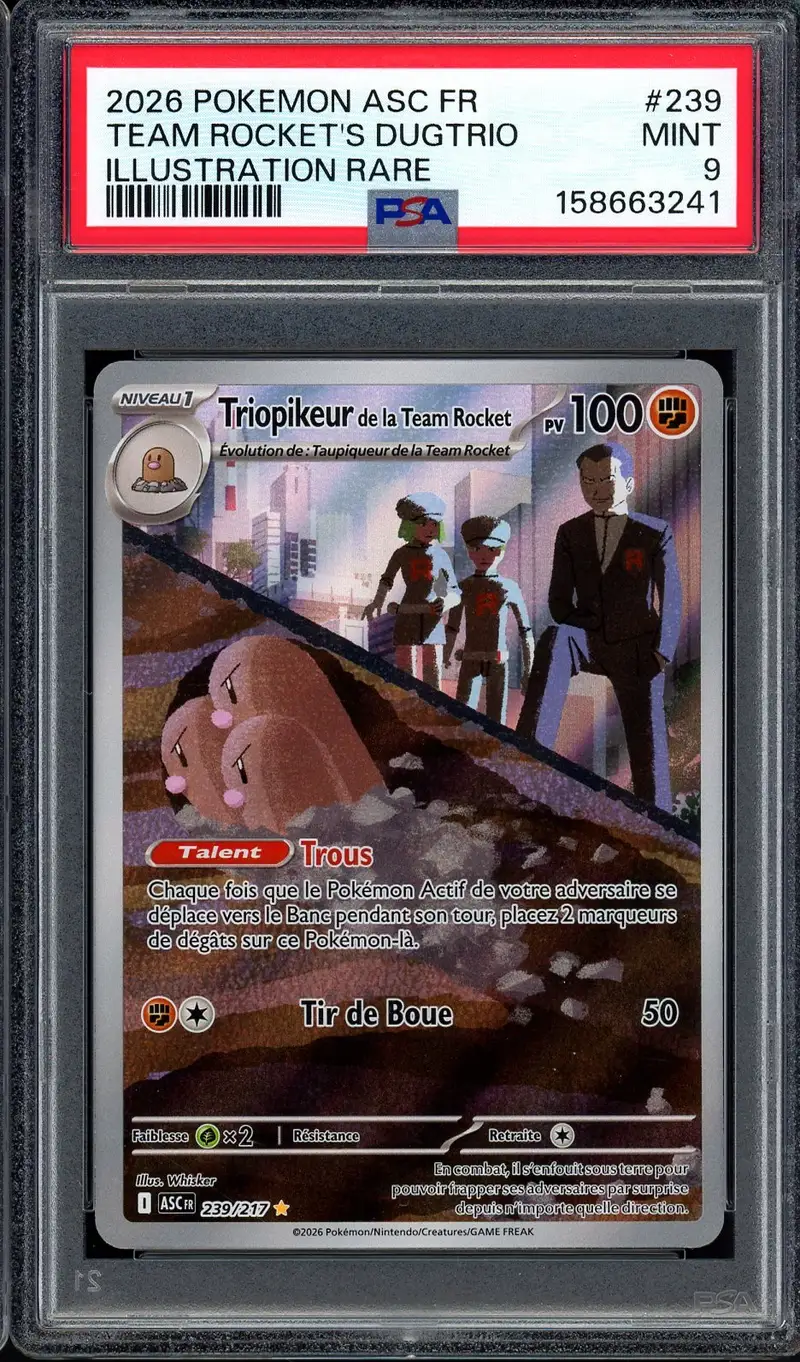 PSA 9 Triopikeur de la Team Rocket