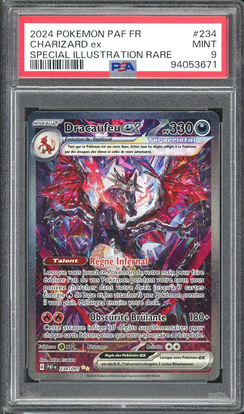 PSA 9 Dracaufeu Ex