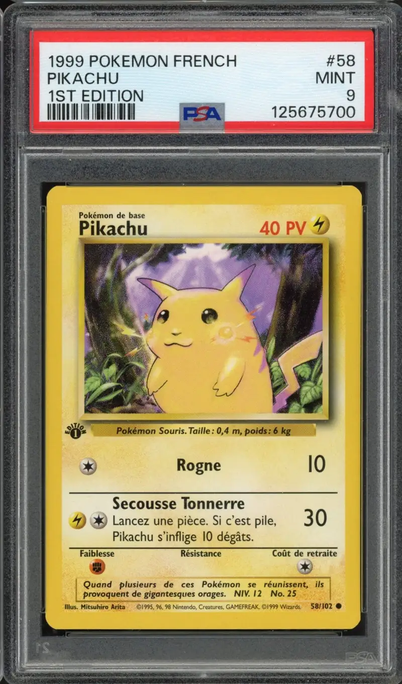 PSA 9 Pikachu