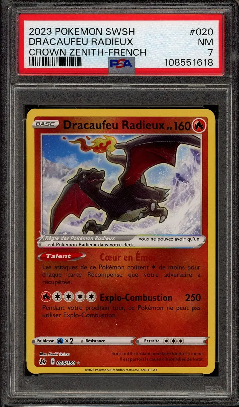 PSA 7 Dracaufeu Radieux 