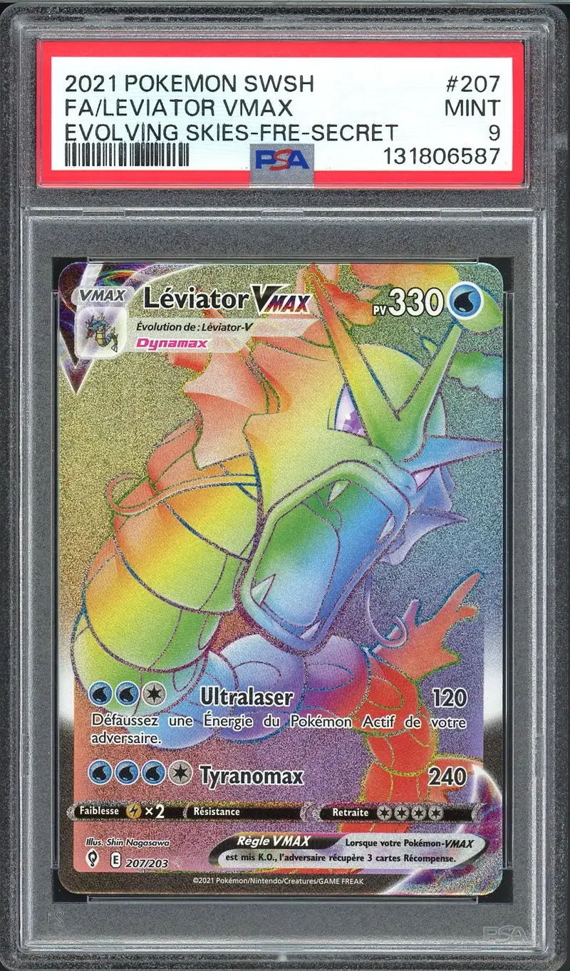 PSA 9 Léviator VMax Rainbow