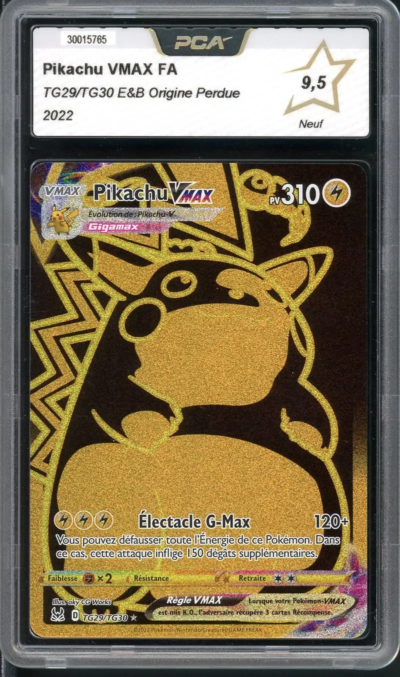 PCA 9.5 Pikachu VMax Gold