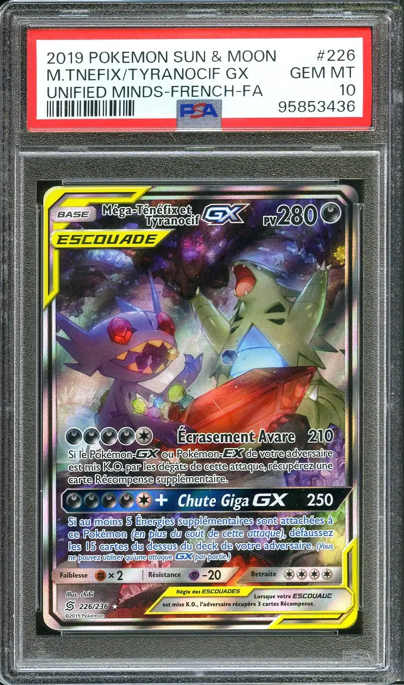 PSA 10 Méga-Ténéfix et Tyranocif Gx