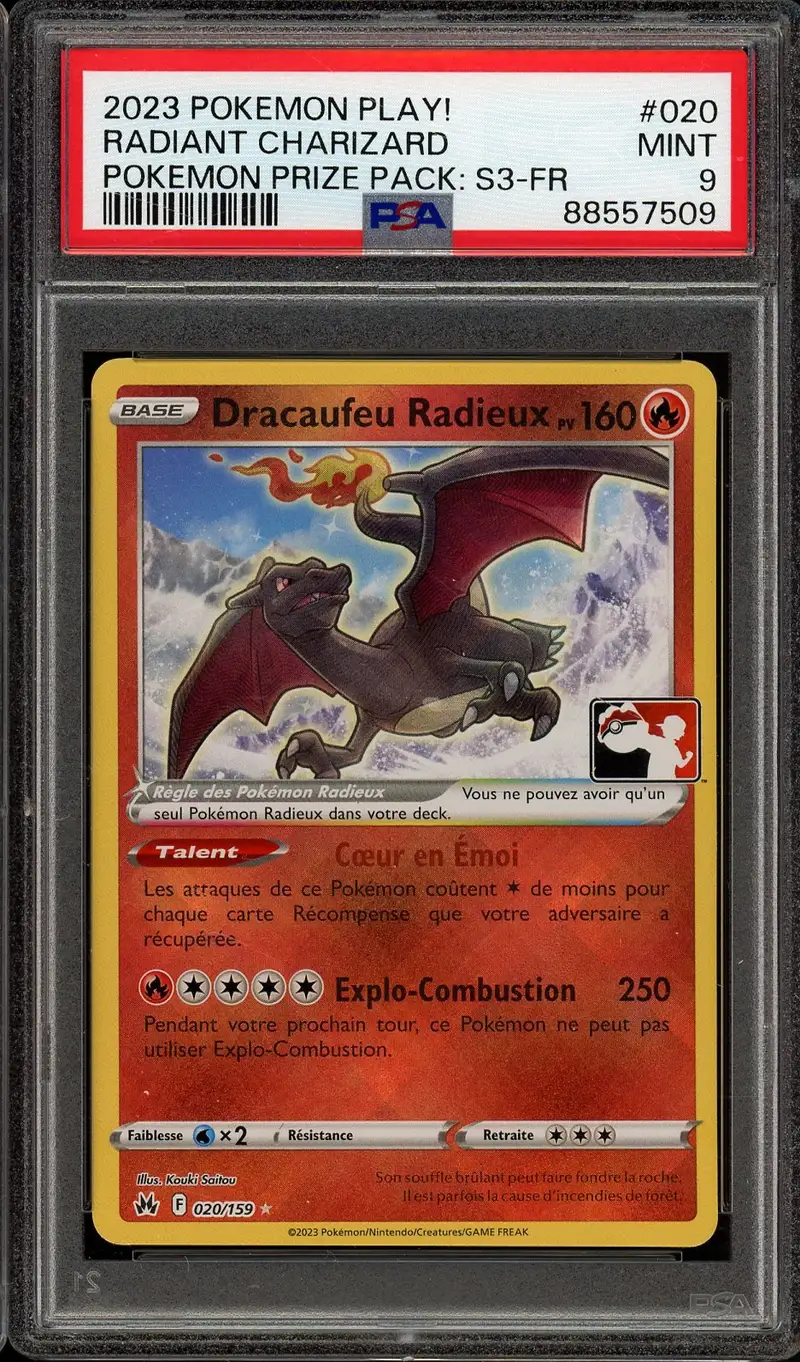 PSA 9 Dracaufeu Radieux