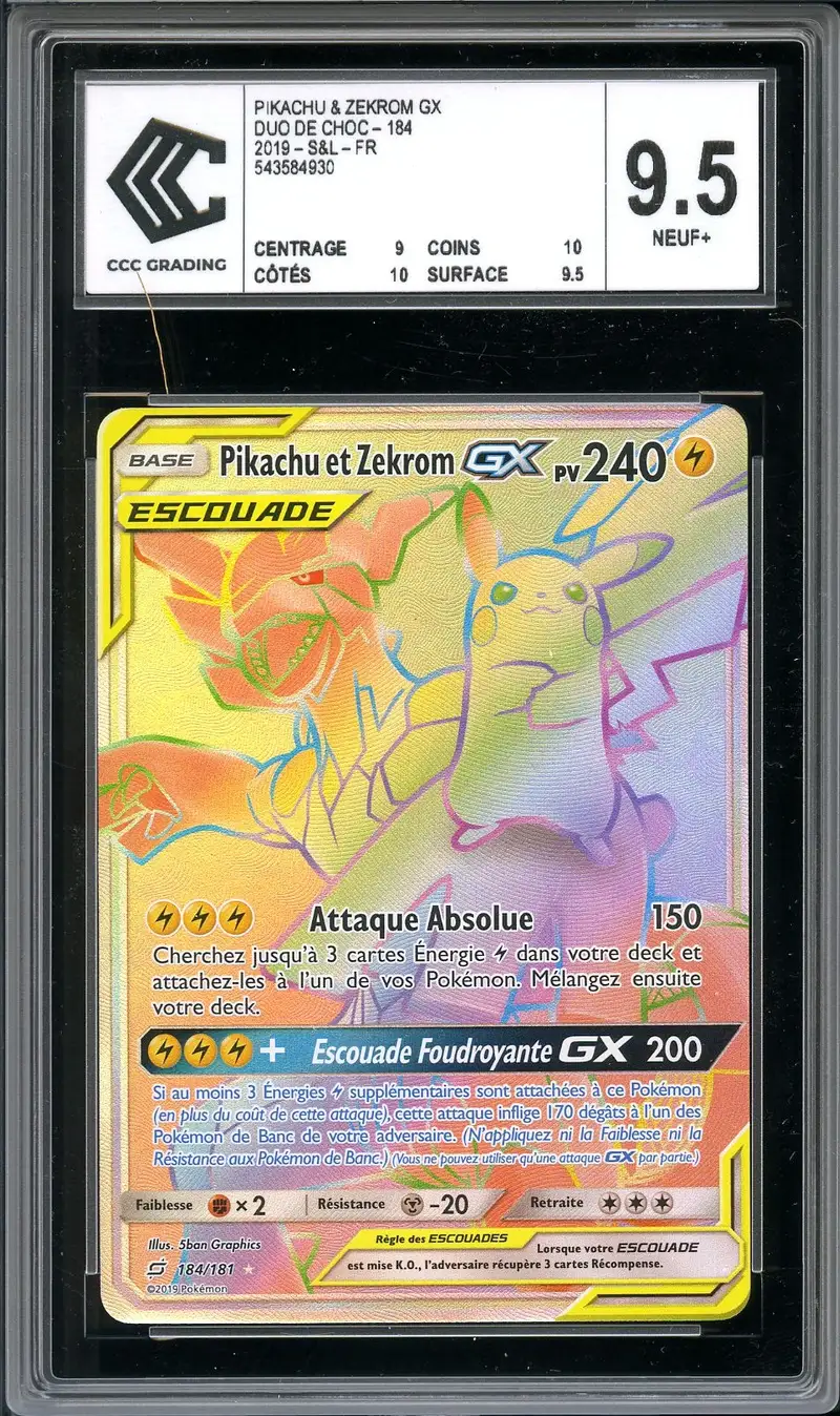 CCC 9.5 Pikachu et Zekrom Gx Rainbow