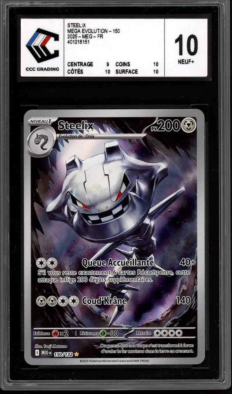 steelix v pokemon card value - - 176/185 - Vivid Voltage - Full Art holofoil pattern or surface detail) PSA 8 Steelix Prime
