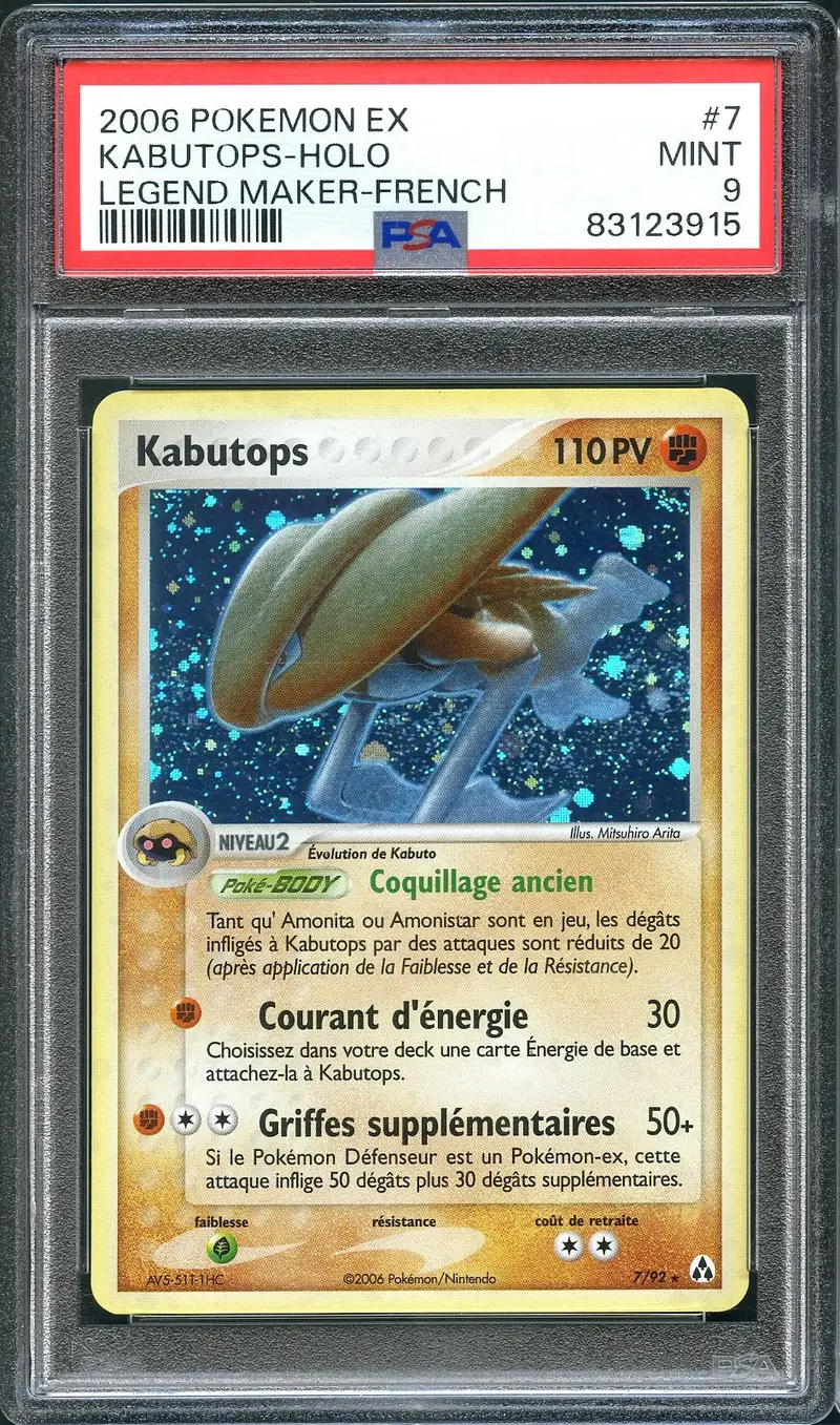 PSA 9 Kabutops Holo