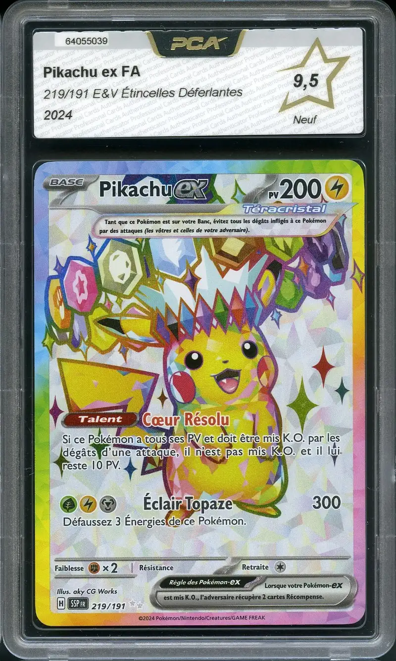 PCA 9.5 Pikachu Ex