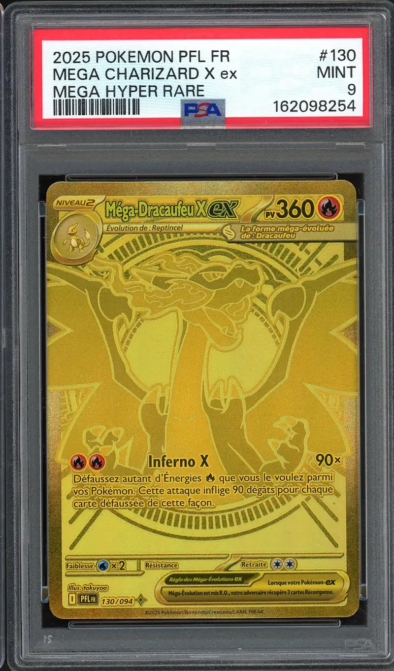 PSA 9 Méga-Dracaufeu X Ex Gold