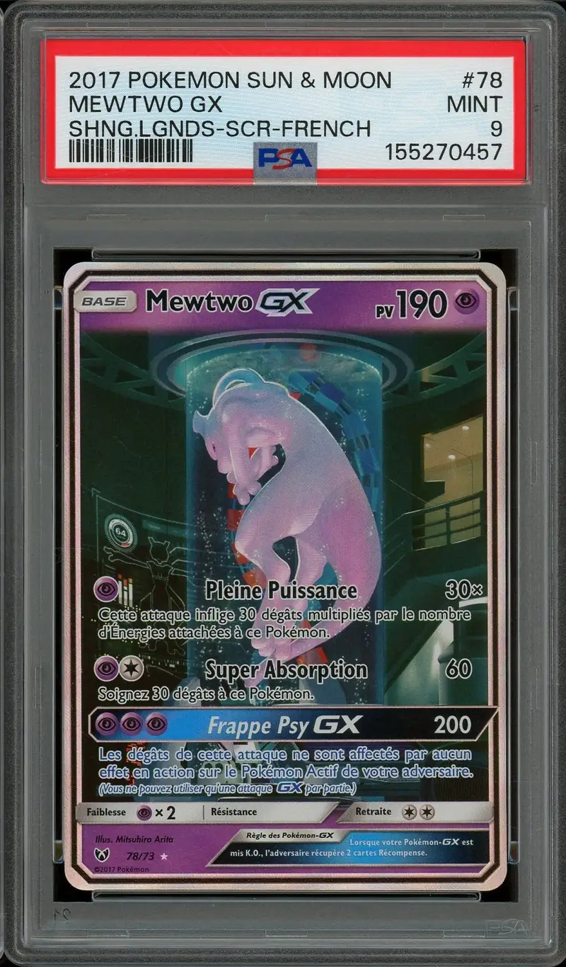 PSA 9 Mewtwo Gx