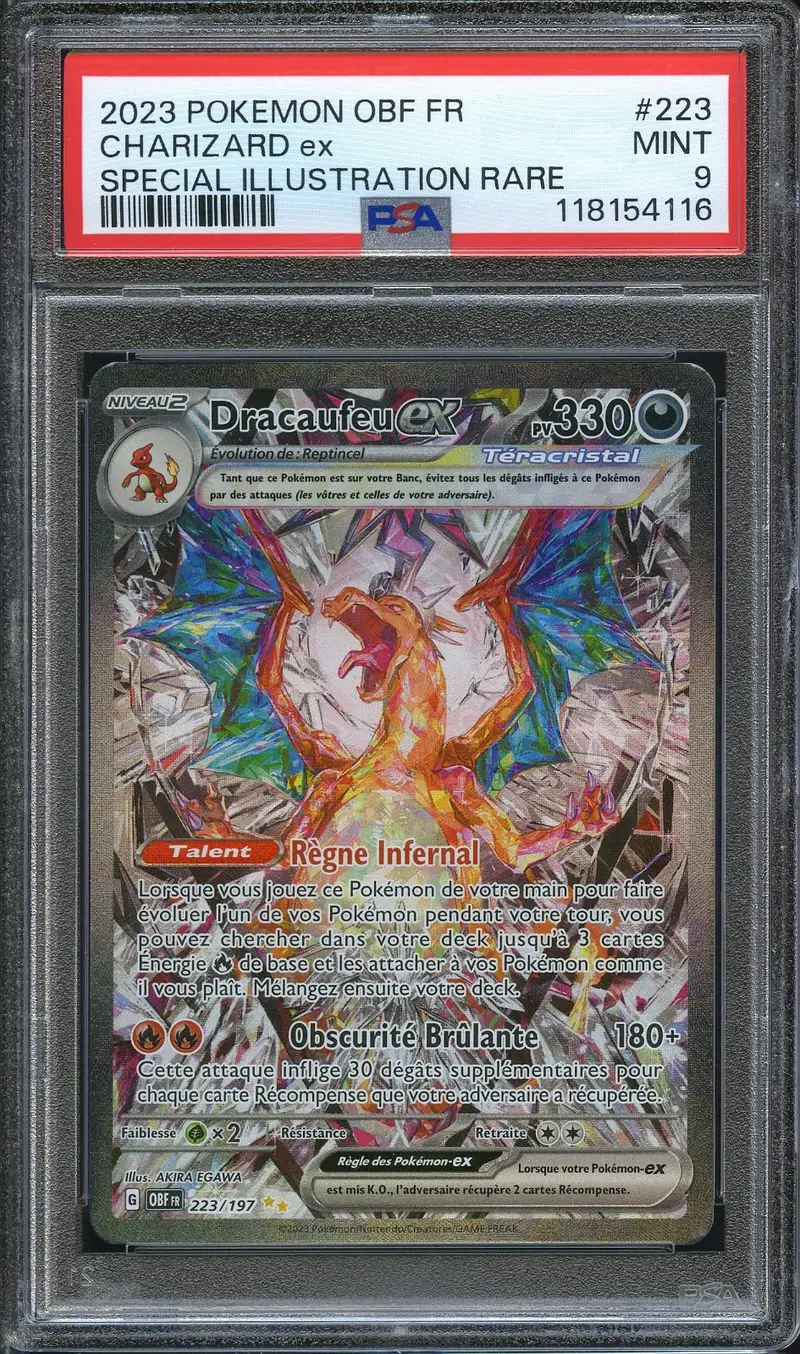 PSA 9 Dracaufeu Ex