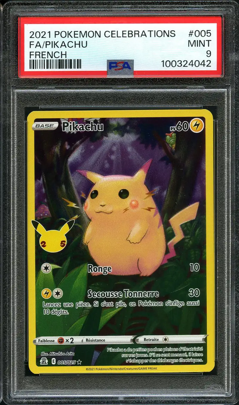 PSA 9 Pikachu