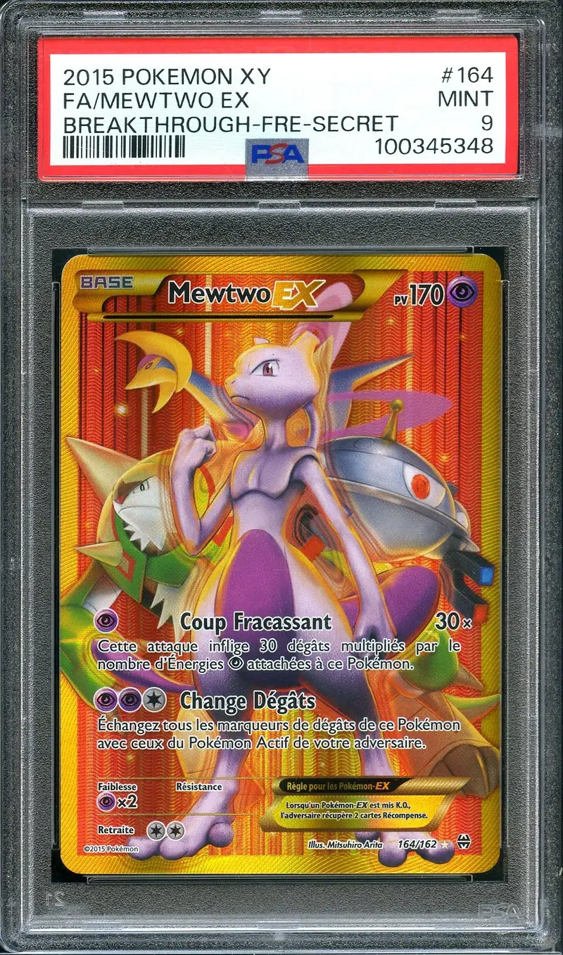 PSA 9 Mewtwo Ex Gold
