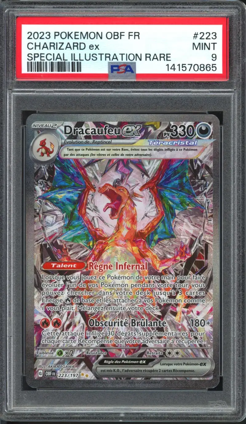 PSA 9 Dracaufeu Ex