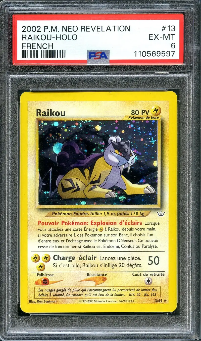 PSA 6 Raikou Holo