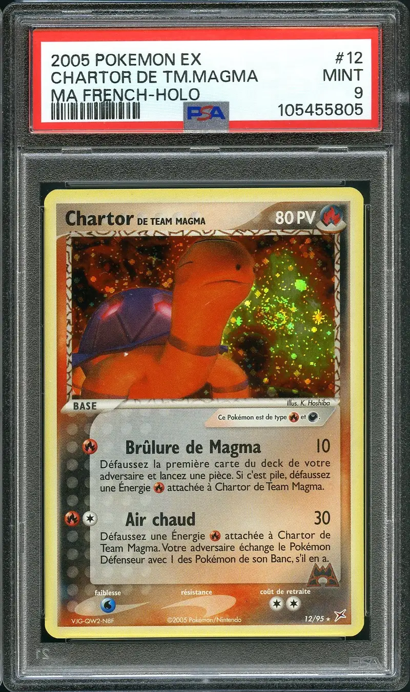 PSA 9 Chartor de Team Magma Holo