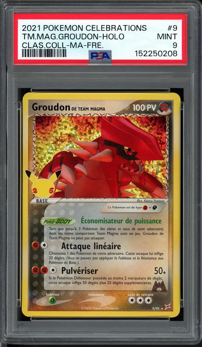PSA 9 Groudon de Team Magma Holo