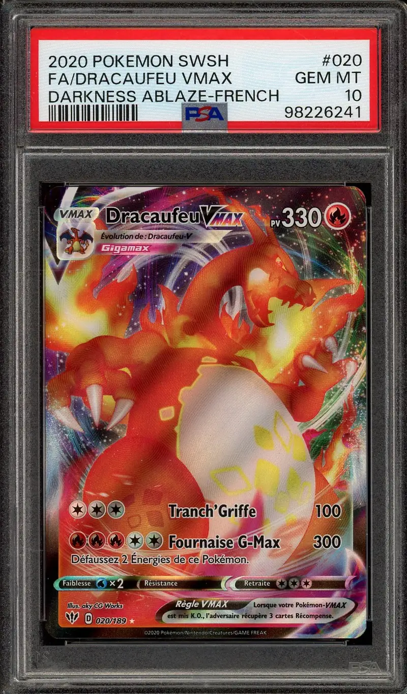 PSA 10 Dracaufeu VMax