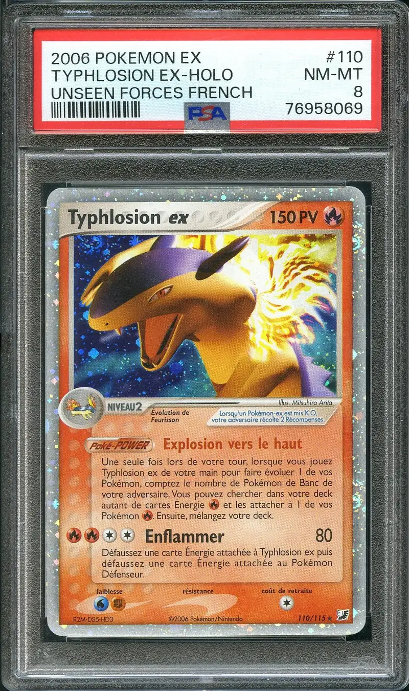 PSA 8 Typhlosion Ex