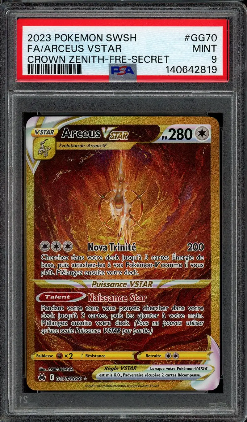 PSA 9 Arceus VStar Gold