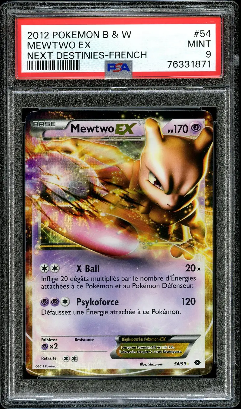 PSA 9 Mewtwo Ex