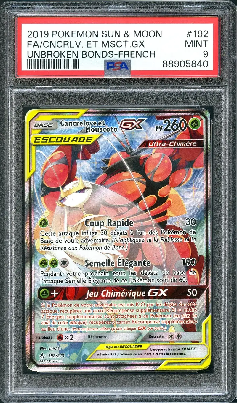 PSA 9 Cancrelove et Mouscoto Gx