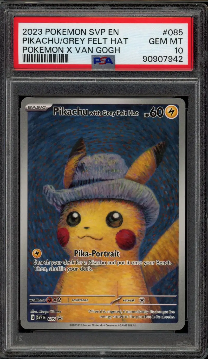 PSA 10 Pikachu with Grey Felt Hat