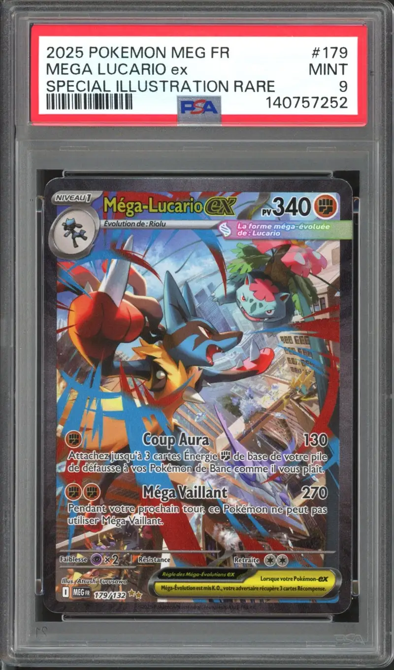 PSA 9 Méga-Lucario Ex
