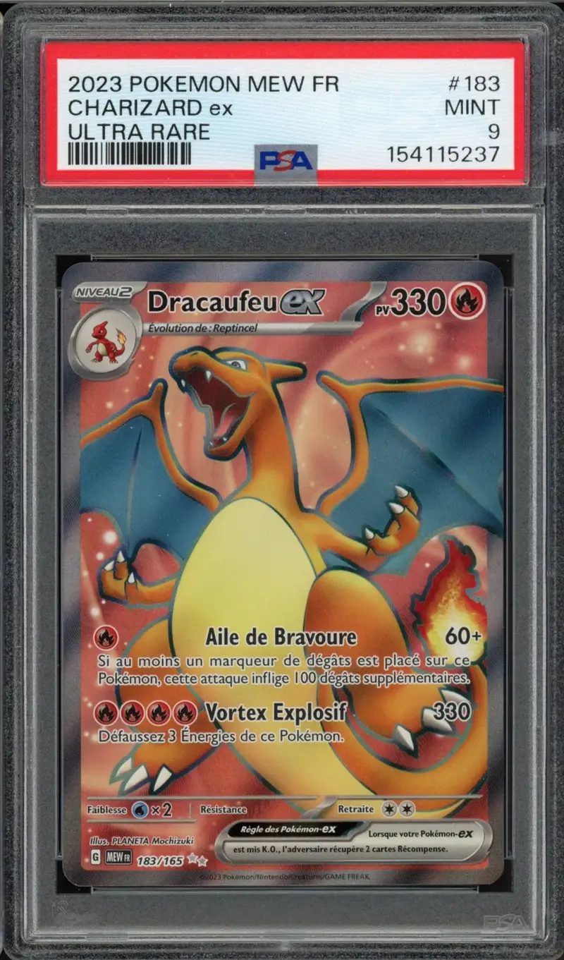 PSA 9 Dracaufeu Ex