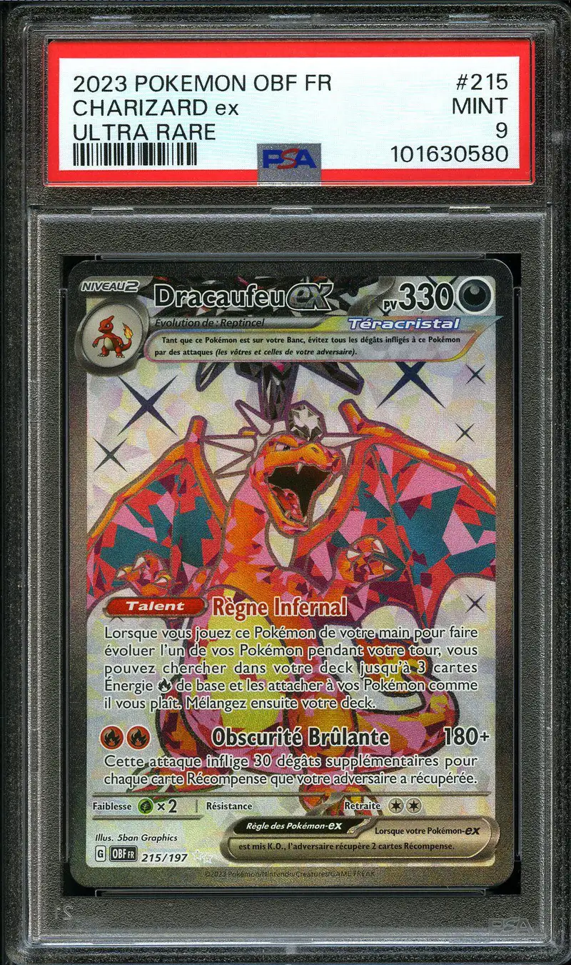 PSA 9 Dracaufeu Ex