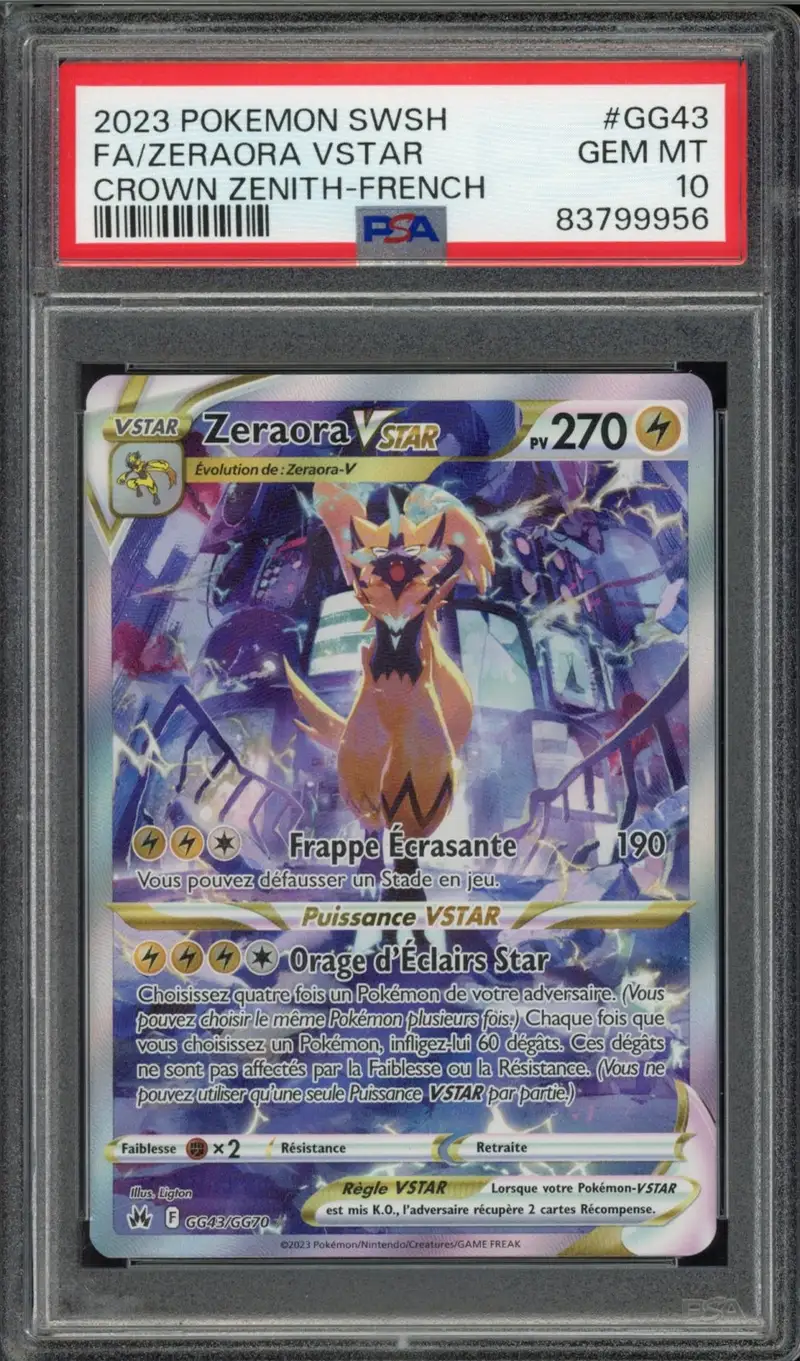 PSA 10 Zeraora VStar