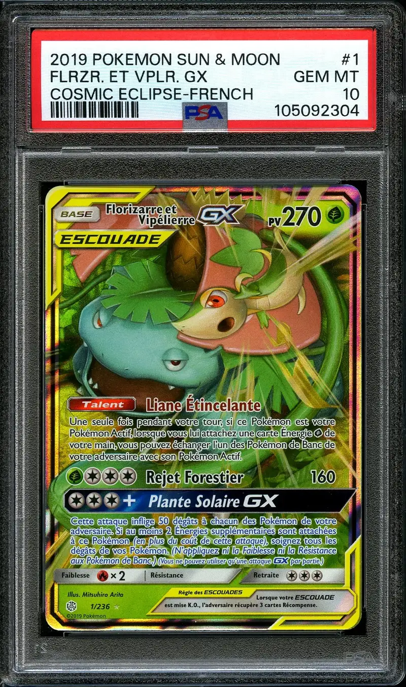 PSA 10 Florizarre et Vipélierre Gx