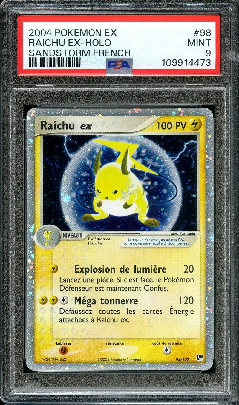 PSA 9 Raichu Ex